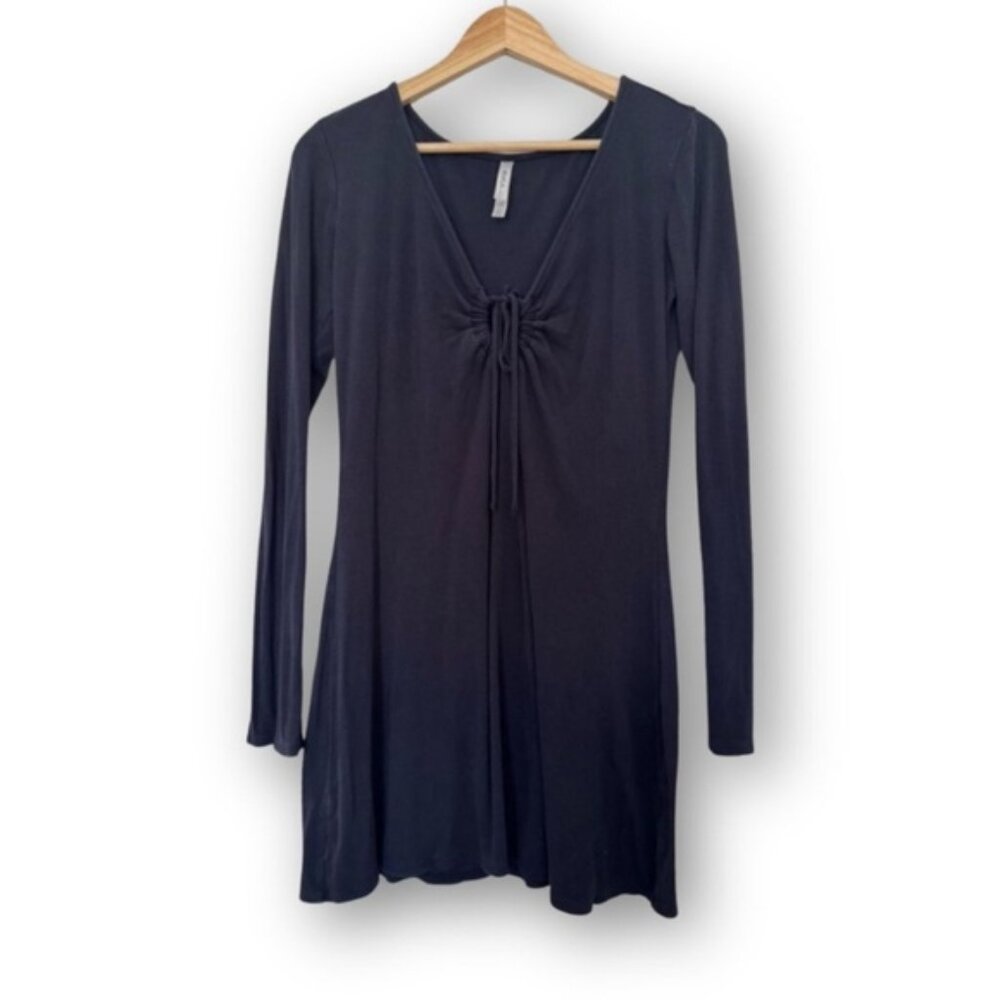 RVCA Rosie Fit & Flare Tie Front Cut Out Dress